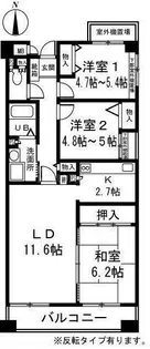 シルエーラ錦糸町【6階】の間取り