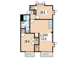 ファミ-ル・B【2階】の間取り