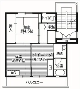 ビレッジハウス紫波2号棟【2階】の間取り