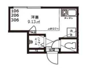ルミナ池袋【2階】の間取り