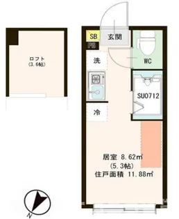 ハーモニーテラス板橋栄町【1階】の間取り