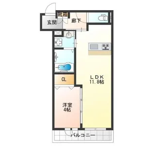 仮)カーサカルド【1階】の間取り