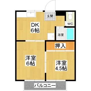 グリーンハイツ文京C棟【2階】の間取り