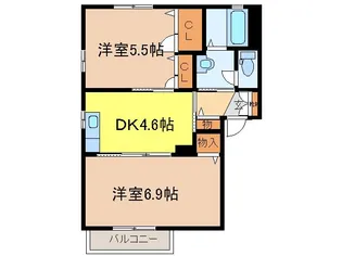 グレイスフォンティーヌ【2階】の間取り