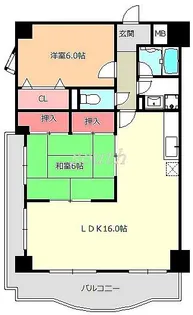 ヴィルヌーブソシア【2階】の間取り