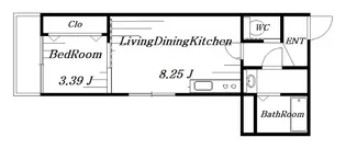 クアトロ本千葉【2階】の間取り