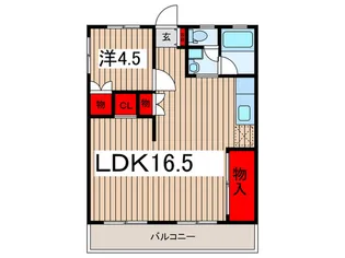 渋谷コ-ト2号館【2階】の間取り
