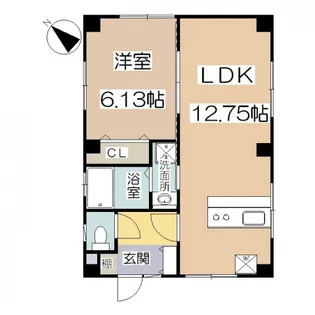 ミューフラット<TYPE/HOTEL LIFE>【3階】の間取り