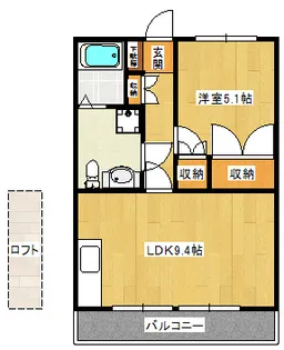 VillaFlorestaE棟【3階】の間取り