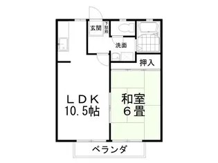 ビーライン箕田A棟【1階】の間取り