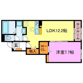 ベルプロムナード湖南I・II【1階】の間取り