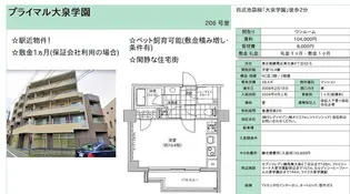 プライマル大泉学園【2階】の間取り