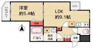 ファブール練馬【1階】の間取り