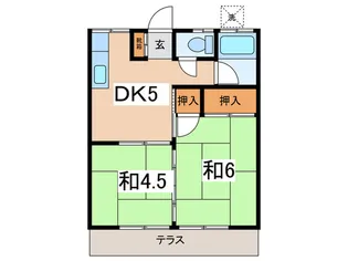 三平荘【1階】の間取り