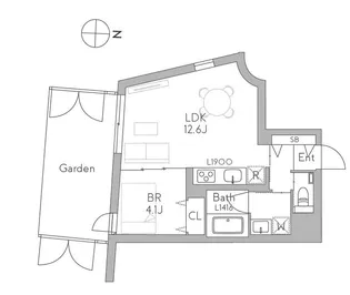 GranDuo千歳船橋7【1階】の間取り