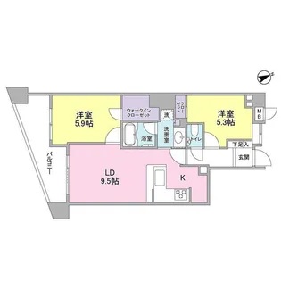 THEパームス代々木上原コスモテラス【3階】の間取り