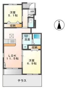 リライアンスD【1階】の間取り