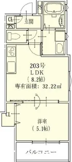 クリエオーレ常盤町【2階】の間取り