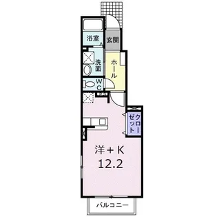 ベルウッドB【1階】の間取り