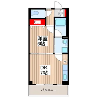 ランドスケイプアーバンストリート【7階】の間取り