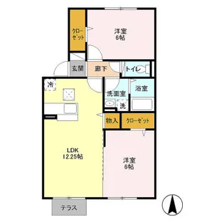 セントアンドリュースA棟【1階】の間取り