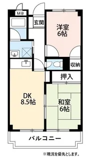 フローラル行徳【2階】の間取り