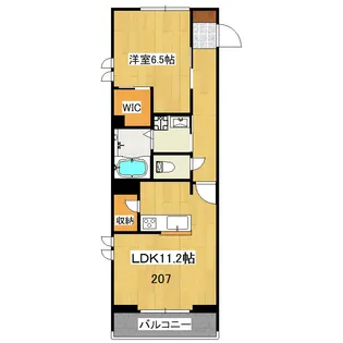 シャテーニュI【2階】の間取り