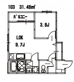 リノリノアパートメントwithA棟【1階】の間取り