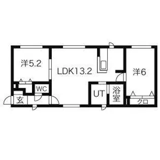 ライフステージ平岸南【2階】の間取り