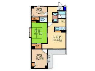 デ リード四条大宮【3階】の間取り