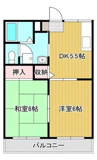 グリーンハイツくぼた【2階】の間取り