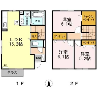 ヴィオーラ旭町 Dの間取り