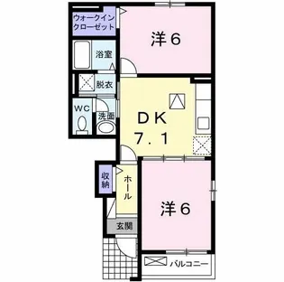 ブライト ヴィラ 2【1階】の間取り