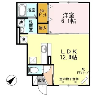 ガーデン小柳【1階】の間取り