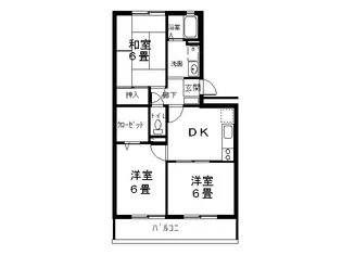 ハイカムール平田【1階】の間取り