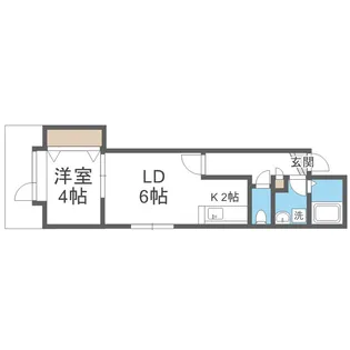 ベストハウス月寒【2階】の間取り