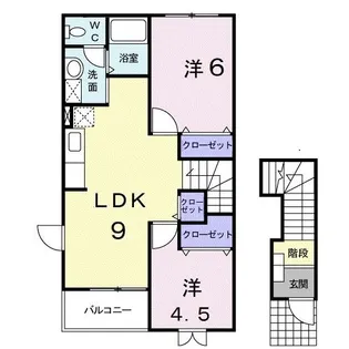 ペイサージュB【2階】の間取り