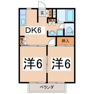 ホワイトパストラル【1階】の間取り
