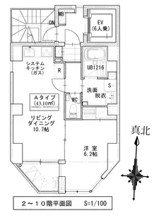 ラスパシオ蔵前レジデンス【3階】の間取り