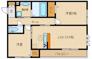 グロリアはびきの【2階】の間取り