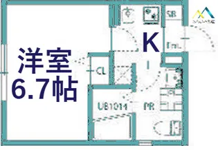 カーサフェリーチェ横浜【2階】の間取り