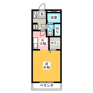 メゾンフラーヴ【1階】の間取り