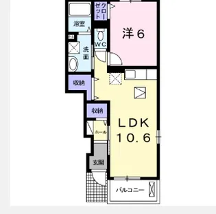 シックス シュライン エデンA【1階】の間取り