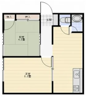 藤川コーポII【1階】の間取り