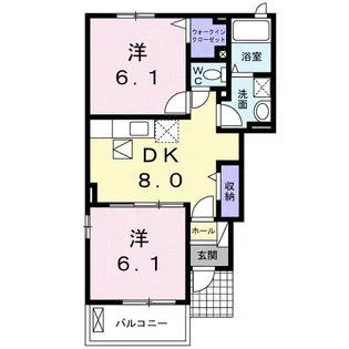 シャインB【1階】の間取り
