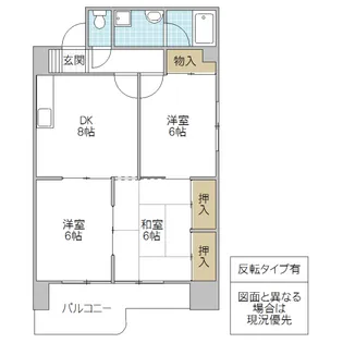 大町アイビーキャッスル【3階】の間取り