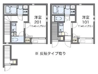 クレイノアクアパレス【1階】の間取り