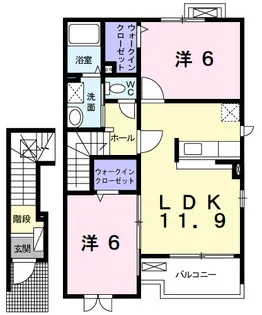 サンクレイドル【2階】の間取り