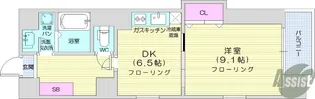 ヴィアーレ勾当台1【5階】の間取り