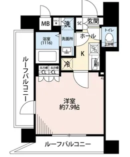 プレール・ドゥーク板橋舟渡【7階】の間取り